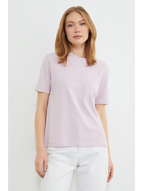 Fullamoda Basic Bisiklet Yaka Salaş Tişört