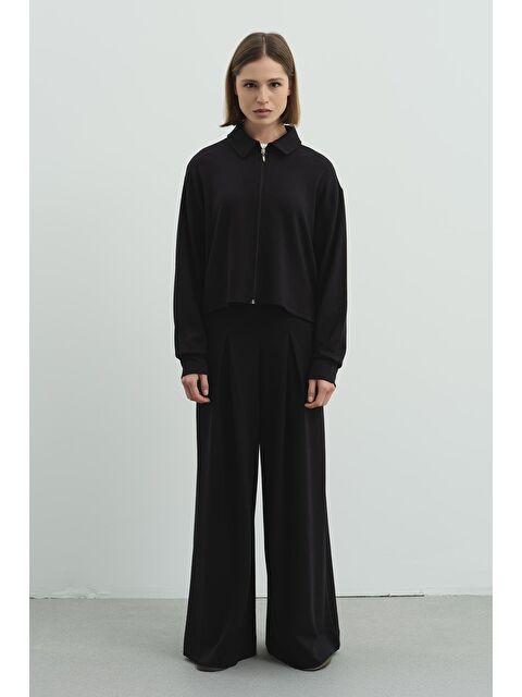 C&City Pure Touch Fermuarlı Sweat Siyah - S000464535-19351