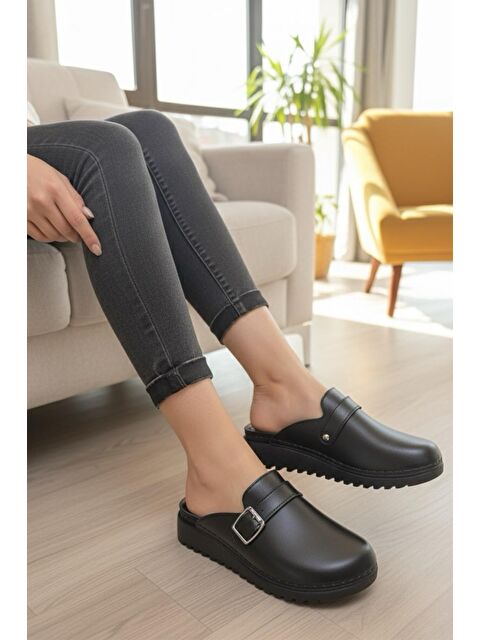 Oksit Prl 3102 Tokalı Ortopedik Yumuşak Hafif Taban Önü Kapalı Günlük Anne Kadın Terlik - S000498372-19351