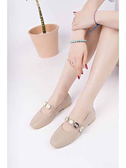 MODAFRATO STL-110 Turalı Babet Günlük Kadın Ayakkabı Ev Babeti - S000523981-5173