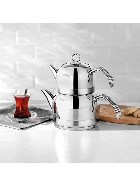 Nehir Lotus Midi Çelik Çaydanlık Takımı - S000376156-18105