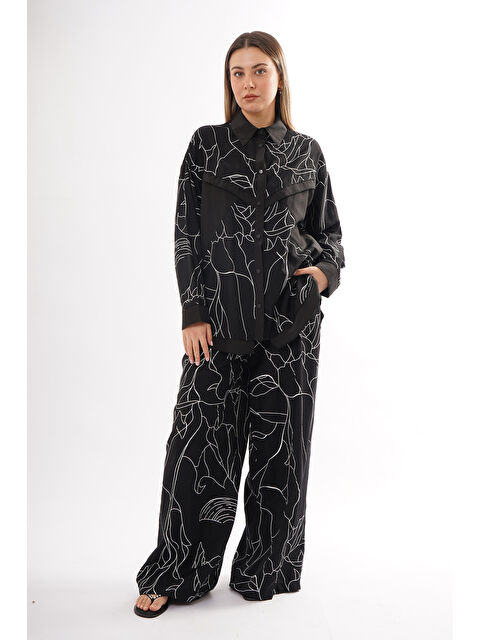 Remsa Önden Çıt Çıtlı Samara Pantolonlu Takım 941 Siyah