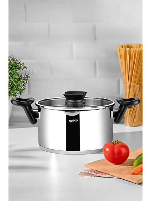 Nehir Napoli 24 Cm Paslanmaz Çelik Süzgeç Kapaklı Tencere - S000376160-18105