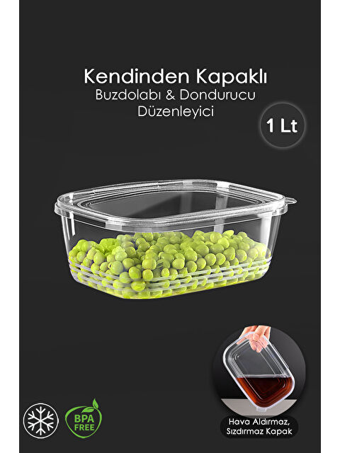Meleni Home 1 Adet Kapaklı Saklama Kabı 1 l