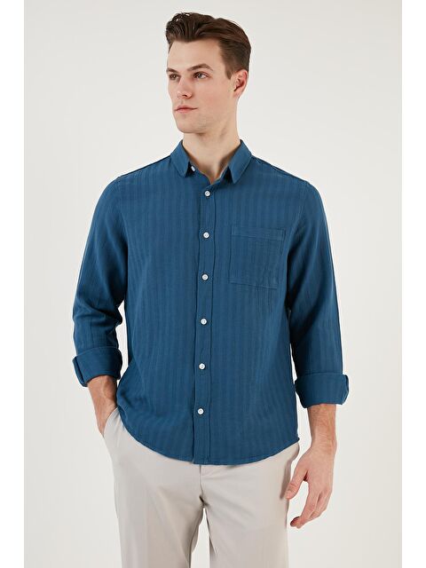 Buratti Pamuklu Regular Fit Tek Cepli %100 Pamuk Gömlek CF24S128229 - S000139036-23093