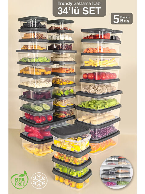 Meleni Home 34'lü Dikdörtgen Erzak Saklama Kabı