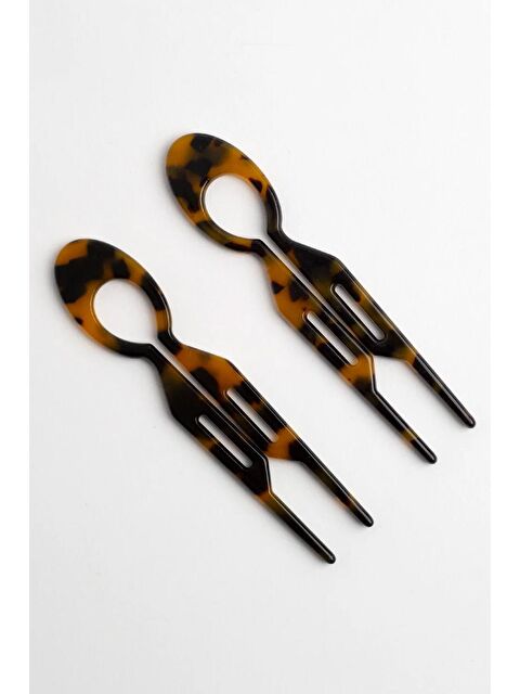 New Obsessions Camille Kaplumbağa Sırtı Kolay Topuz Tokası 2 Adet