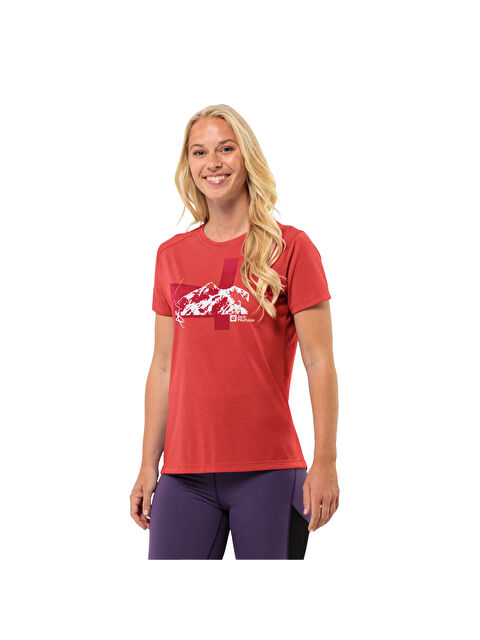 Jack Wolfskin Vonnan S/s Graphic T Kadın Tişört - S000489833-27204