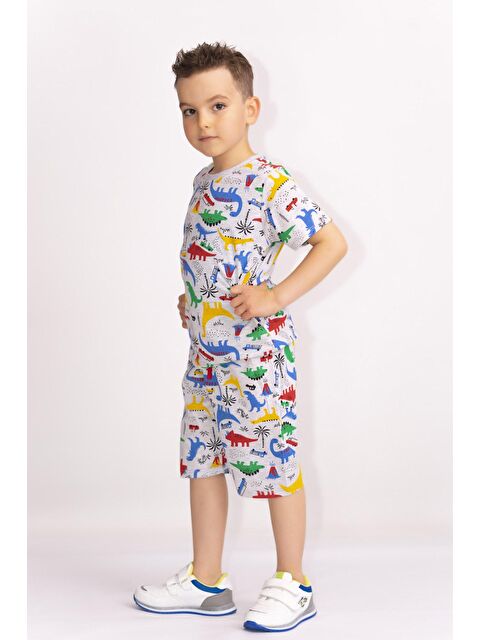 Harika Kids Erkek Çocuk Dinozor Desen Kaprili Basic Takım Takım - S000157615-20600
