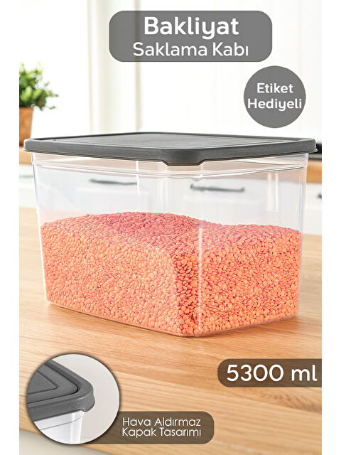 Meleni Home 1 Adet Erzak Saklama Kabı 5300 ml