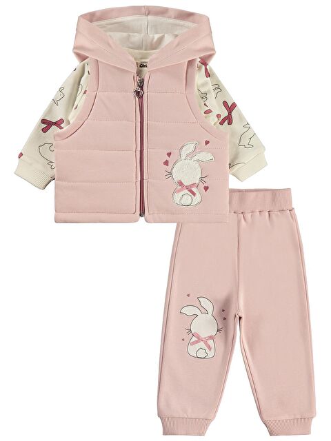 Civil Baby Tavşan Baskılı 3'lü 6-18 Ay Takım - S000511268-20024