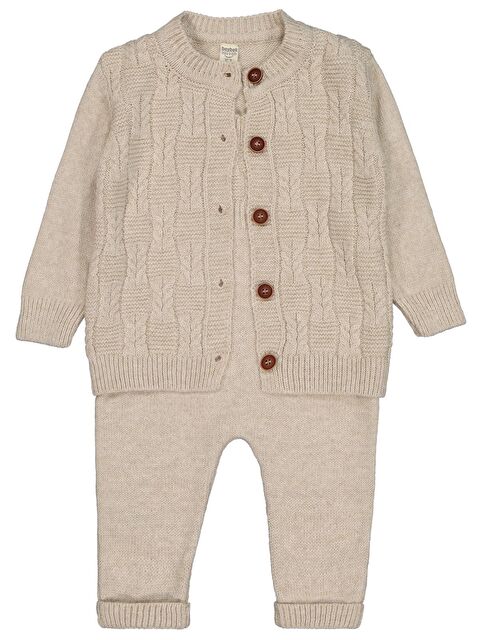 Civil Beybek Hırkalı Slopet 3-12 Ay Takım  - Bej 12-18 Ay - S000509063-19928