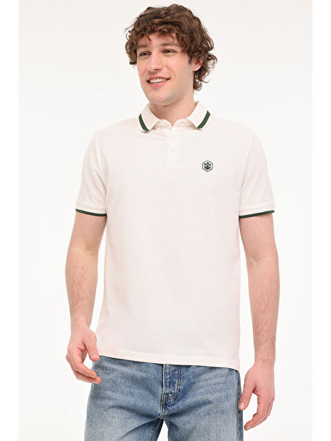 Lumberjack MB BTS203 POLO TSH 5FX Beyaz Erkek Kısa Kol T-Shirt - S000433939-20063