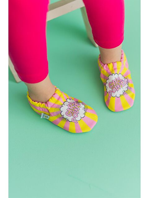 First Step Girl Power Kaydırmaz Taban Bebek Yazlık Patik Pembe , Ev Kreş Ayakkabısı F-824 - S000061241-20072