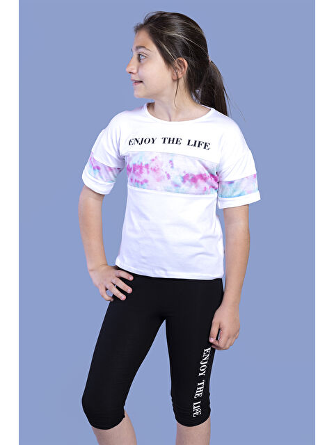 Toontoykids Kız Çocuk Garnili Baskılı Taytlı Takım - S000270887-20063