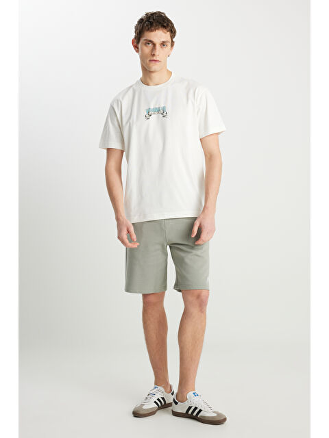 Wrangler Regular Fit Normal Kesim %100 Pamuk Lastikli Bel Yeşil Sweat Şort - S000470495-18194