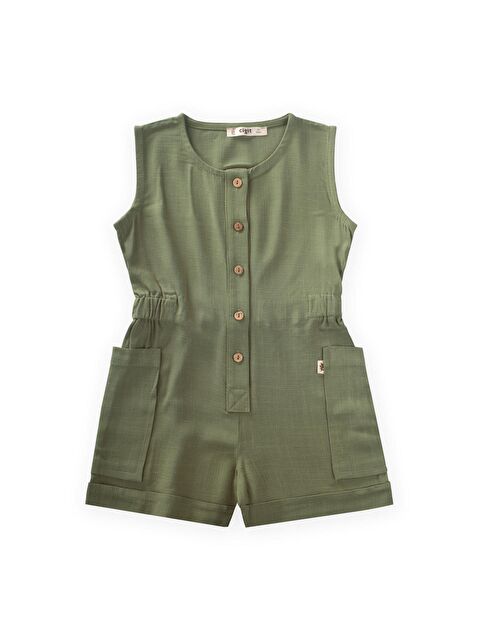 CİGİT Kız Çocuk Keten Tulum - S000423904-18547