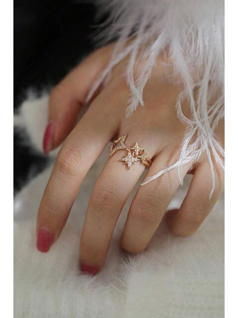 New Obsessions Yıldız Detaylı VIP Yüzük - S000502666-20076