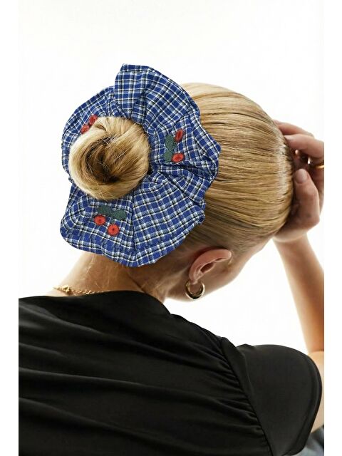 Katia And Bony Kiraz Nakışlı Toka Mavi