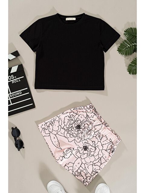 For You Kids Çicek Baskılı Alt Üst Takım - S000171607-19351