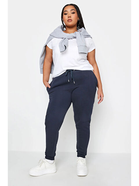 Stil Diva Büyük Beden Beli Ve Paçası Lastikli Dar Paça Jogger Eşofman Altı 302753 - S000288689-21164