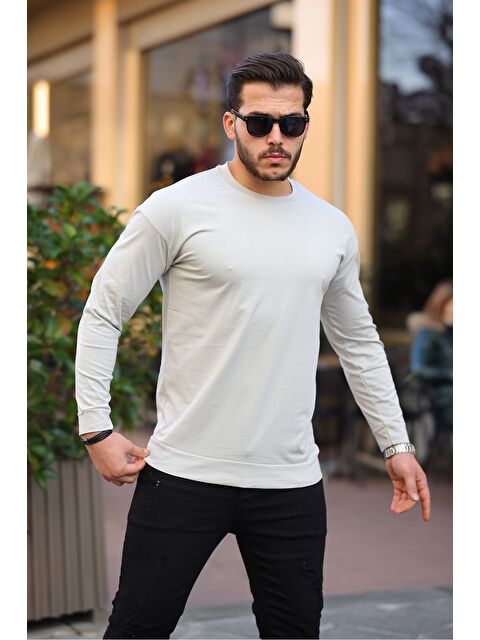 Comstar Sıfır Yaka Oversize Sweatshirt