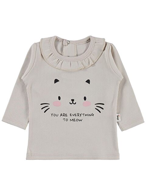 Civil Baby Kedi Yüz Baskılı 6-18 Ay Sweatshirt - S000515110-25636