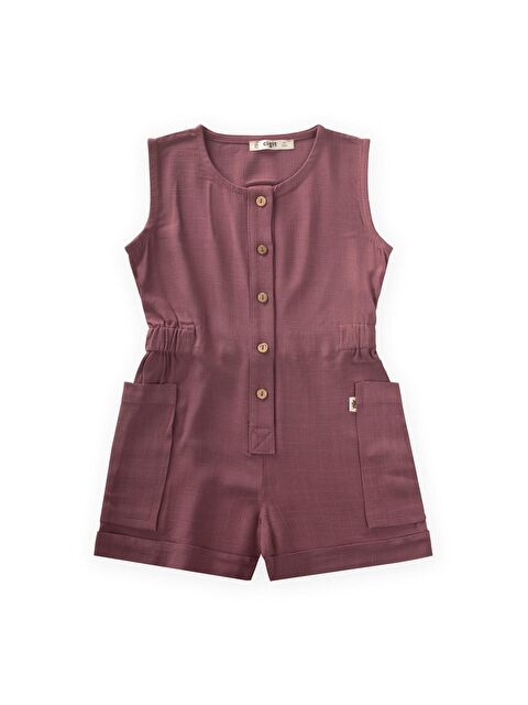 CİGİT Kız Çocuk Keten Tulum - S000423904-20036