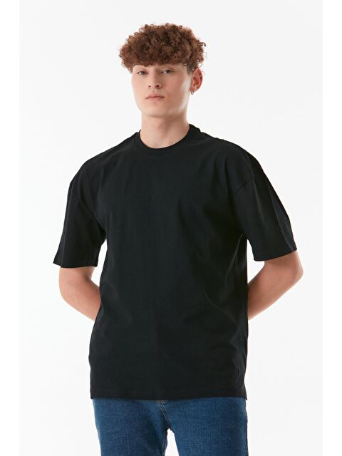 Fullamoda Basic Bisiklet Yaka %100 Pamuk Tişört - S000237253-19351