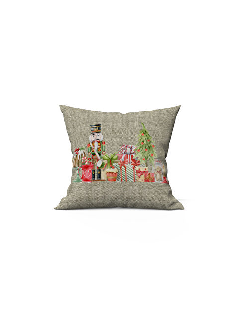 Evmila Yılbaşı Temalı Kurşun Asker Desenli 43x43 Kadife Kırlent Kılıfı - S000286668-23173