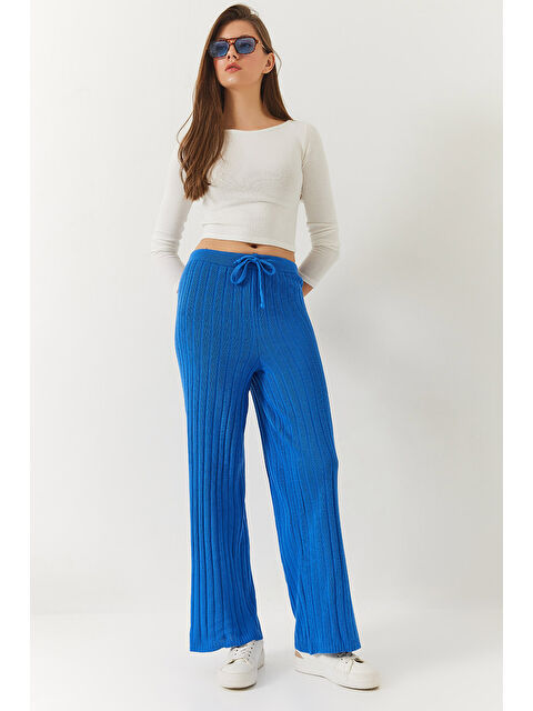 SHADE Kadın Beli Lastikli Fitilli Palazzo Pantolon - S000271874-23710