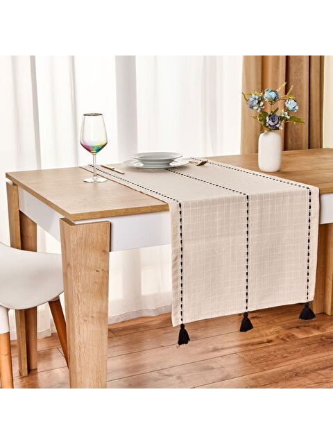 Evidea Soft Tasel Runner - Ekru - 50x130 cm - S000508648-19965