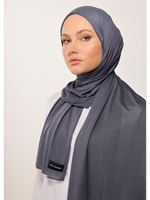 House of Modest Tesettür Şal - Antrasit - S000386122-29666