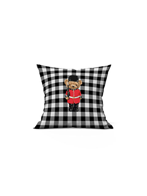 Evmila Yılbaşı Temalı Teddy Desenli 43x43 Kadife Kırlent Kılıfı - S000286671-23173