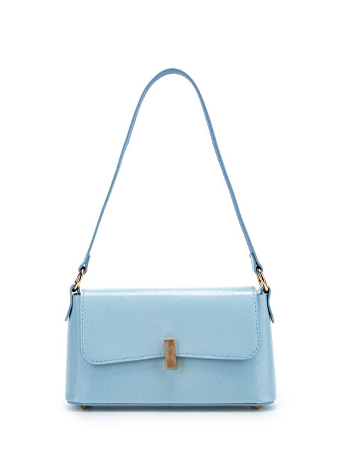 Minebag Kapaklı Baget Lara Kadın El Ve Omuz Çanta Mavi