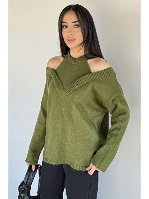 Gülseli Halter Yaka Kadın Triko Bluz - S000517477-18547