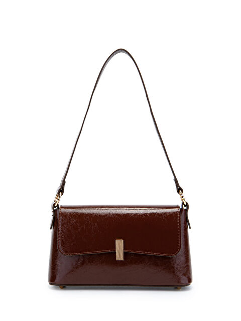 Minebag Kapaklı Baget Lara Kadın El Ve Omuz Çanta Kahverengi