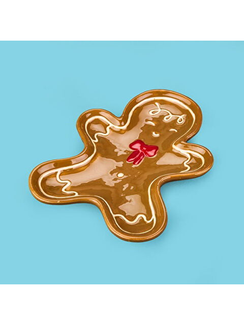 Evidea Kitchen Kurabiye Adam Seramik Sunum Tabağı - Kahverengi - S000508653-19413