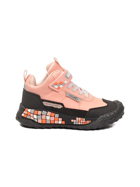 Walkway Siyah Pudra Cırtlı Kaymaz Kız Çocuk Spor Ayakkabı 811 F - S000483686-23490