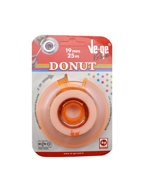 Ve-Ge Donut Soft Görünmez Bant 19x25 m Bant Kesme Makineli Turuncu - S000174022-26865