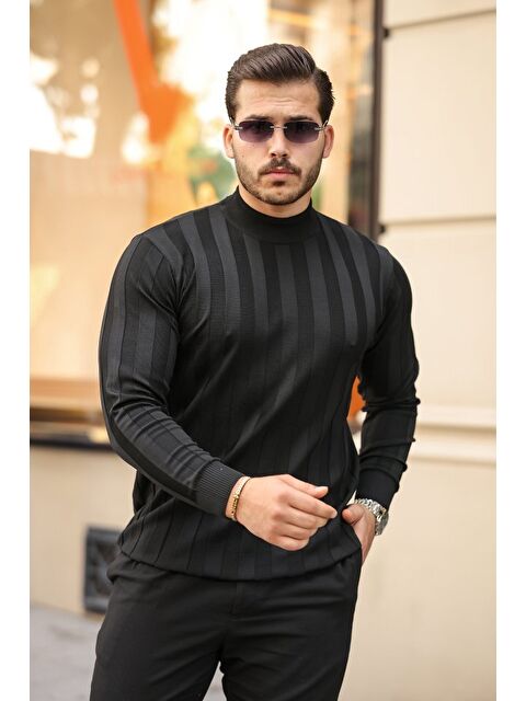 Jane's Erkek Yarım Balıkçı Yaka Kabartma Desenli Triko - S000528935-19351