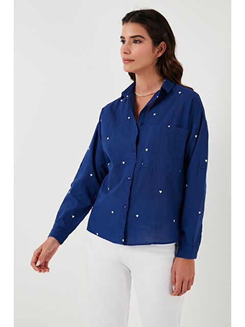 Lela Kalpli Pamuklu Regular Fit Tek Cepli Gömlek 514303917 - S000163520-18761