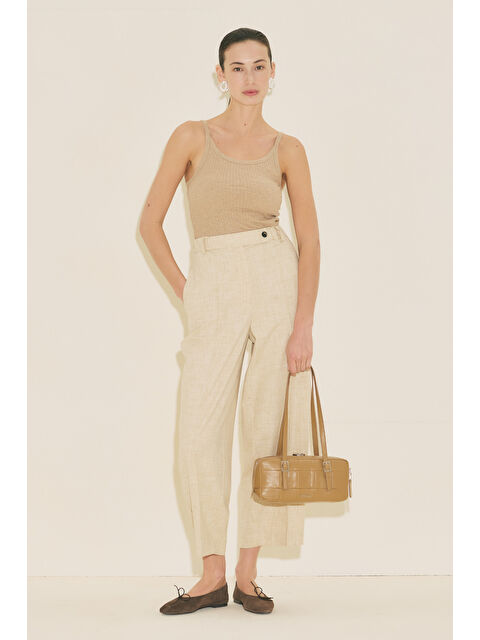 Manuka Barrel Kumaş Pantolon Bej - S000529525-19928