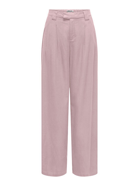 Only Onlsvea Keten Karışımlı Regular Fit Orta Bel Kadın Pantolon 15364120