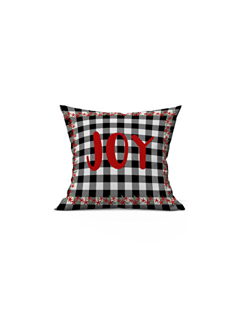 Evmila Yılbaşı Temalı Joy Desenli 43x43 Kadife Kırlent Kılıfı - S000286674-23173
