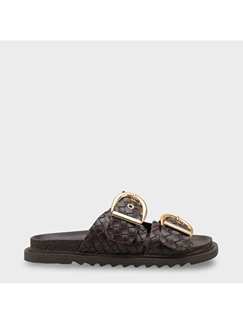 Capone Outfitters Abbie Düz Topuklu Metal Tokalı Konfor Kadın Terlik