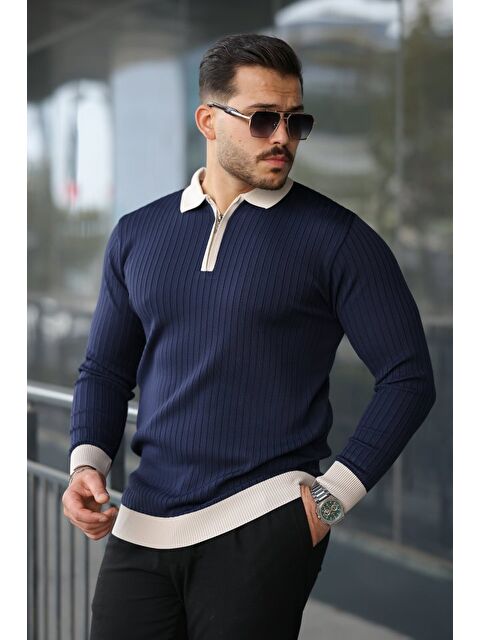 Jane's Erkek Kol Ve Yaka Detaylı Uzun Kollu Triko - S000528909-21164