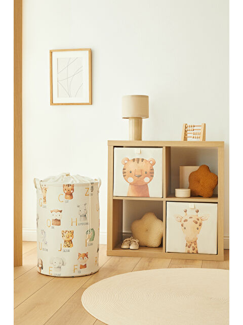 Ocean Home Textile 3'lü Çocuk Odası Sevimli Hayvanlar Kutu Sepet Set - S000304056-19965