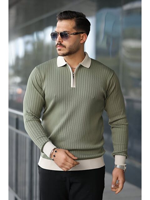 Jane's Erkek Kol Ve Yaka Detaylı Uzun Kollu Triko - S000528909-19972