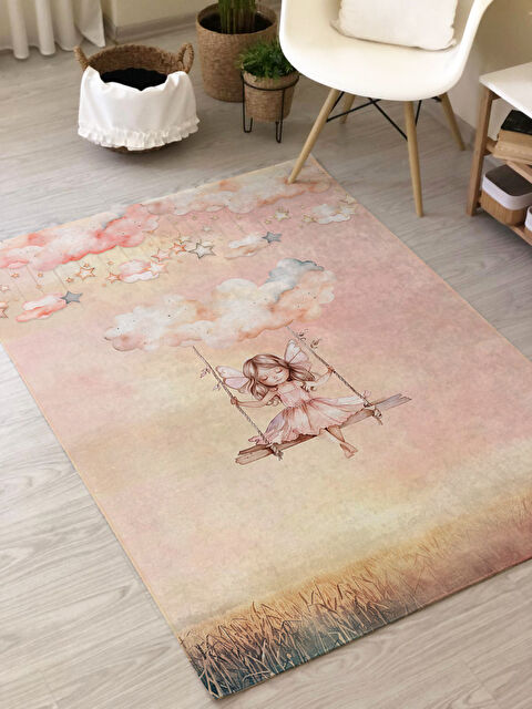 Evmila Peri Desenli Baskı Kalın 7mm Halı Modeli - S000291184-23173